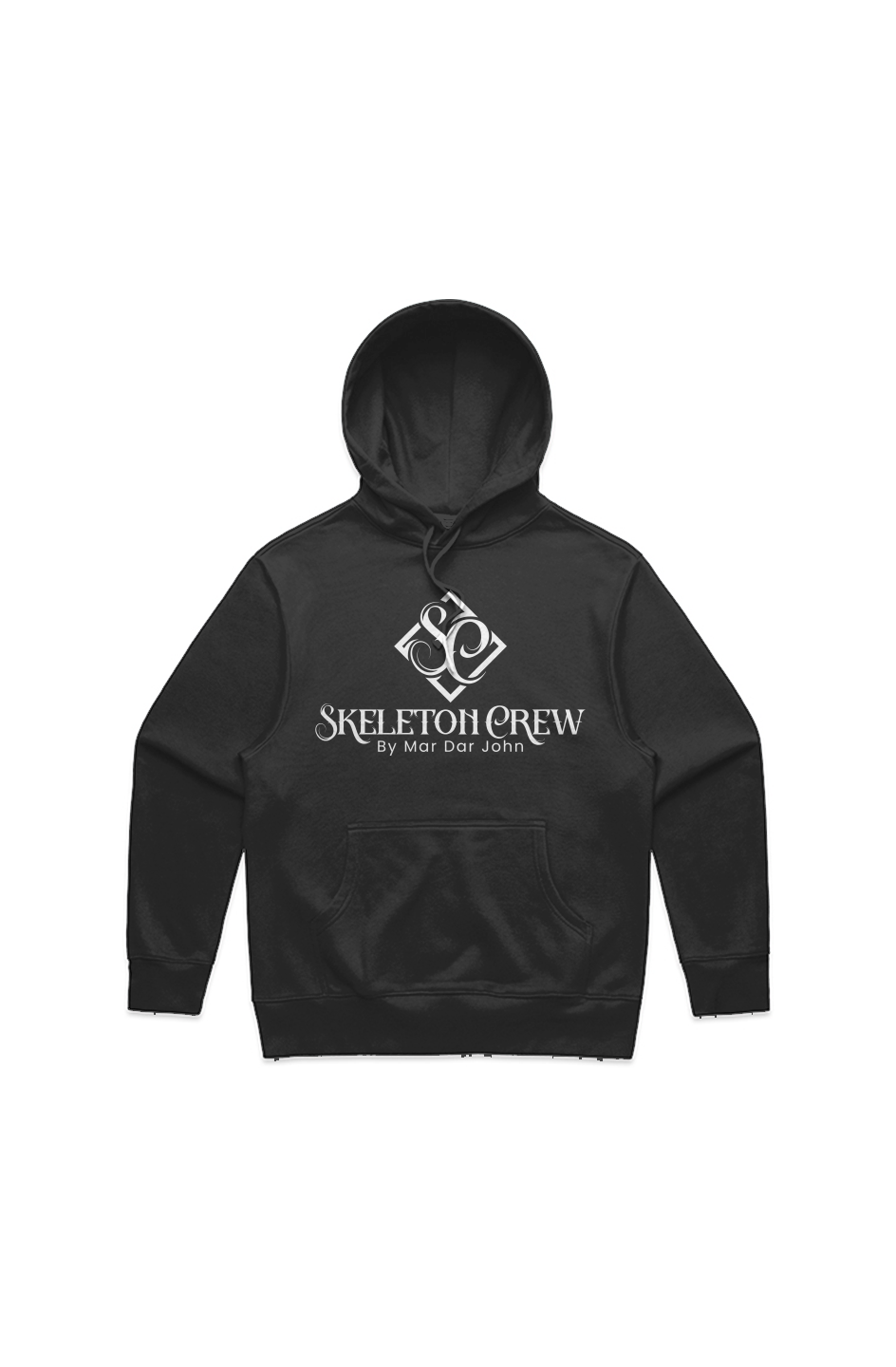 MENS HEAVY HOOD WHITE FULL NAME LOGO
