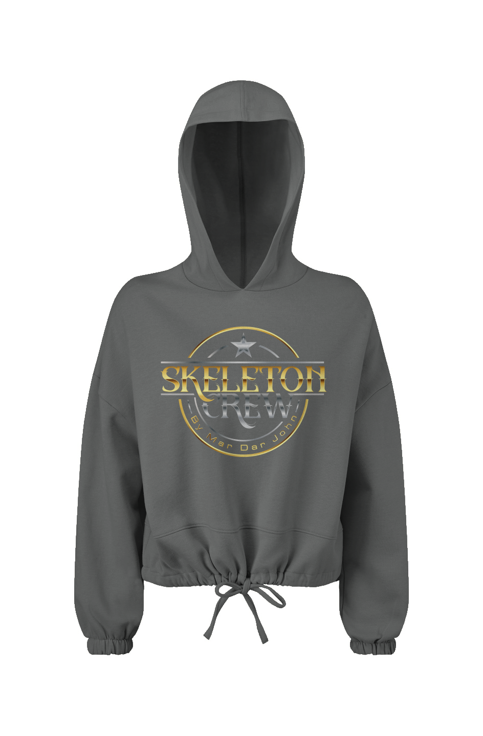 Ladies' Cropped Oversize Hooded Sweatshirt