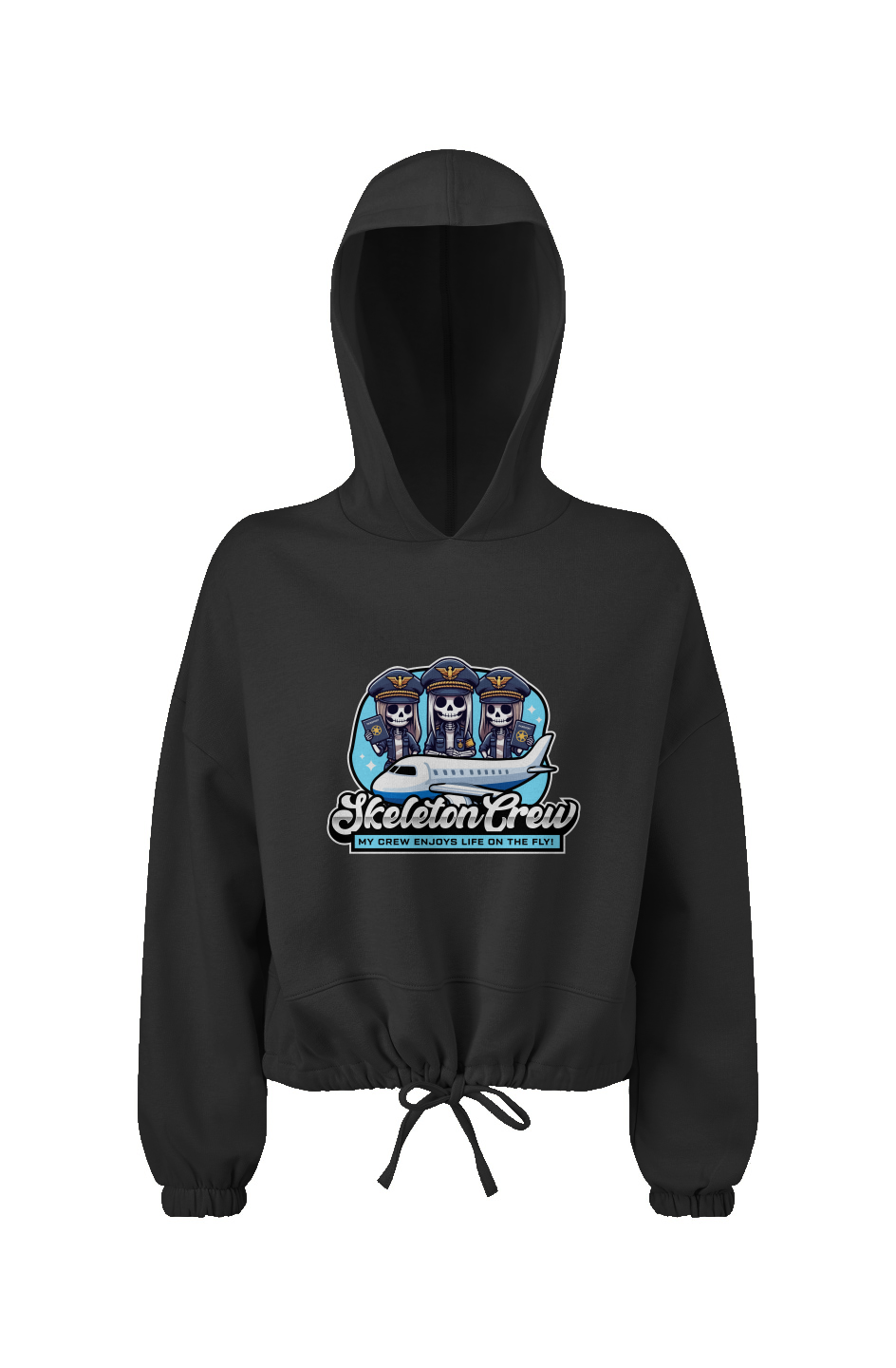 Ladies' Cropped Oversize Hooded Sweatshirt