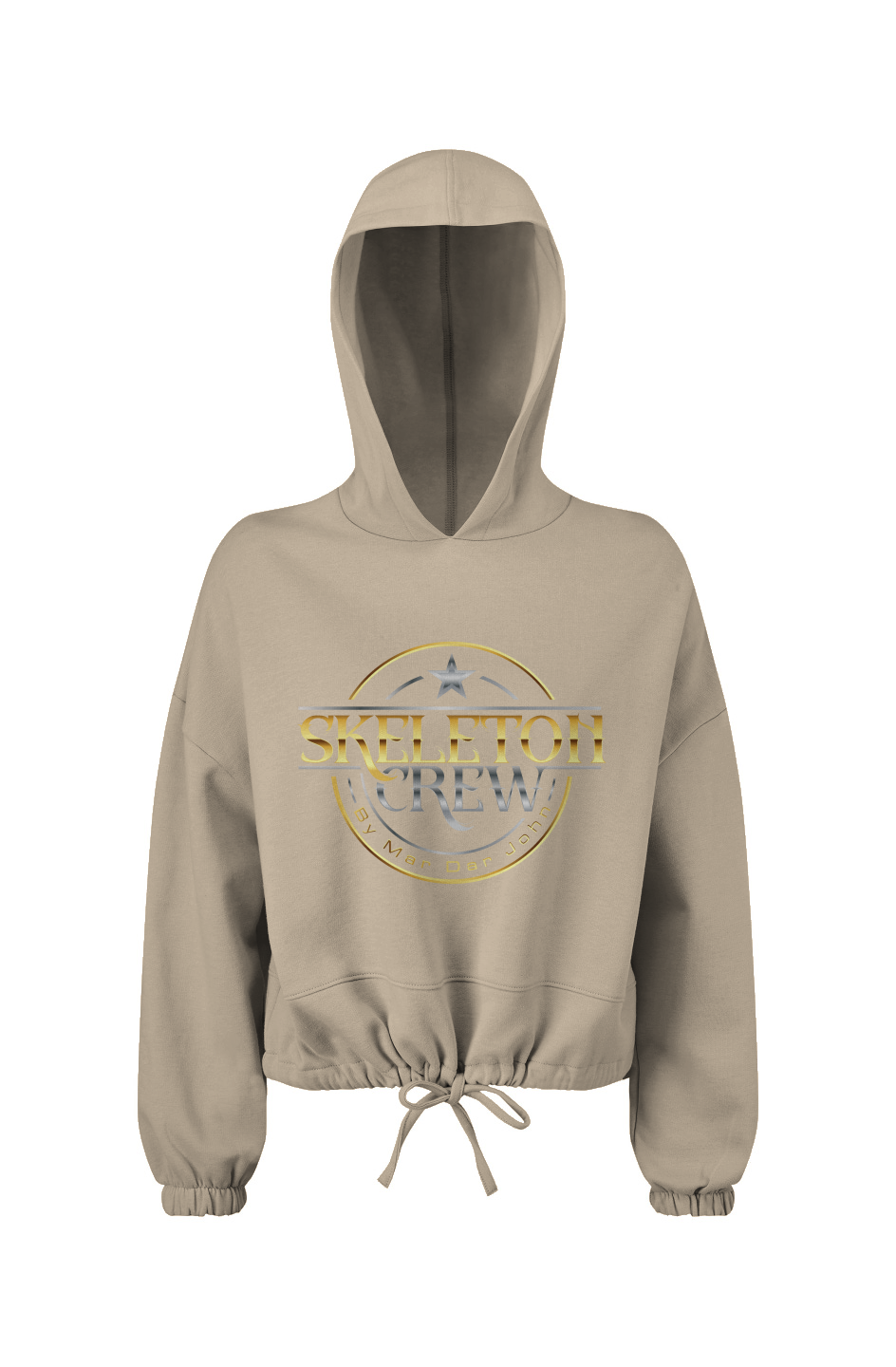Ladies' Cropped Oversize Hooded Sweatshirt 