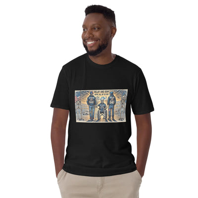 Delay And Deny Until All Of Us Die Tee – Defiant Mood - Skeleton Crew